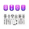 Leaf Nail Stamping Plate Lace Cat Butterfly Skull Line Image Nail Art Image Template Nail Art Plate Manicure Stencils Tools 6