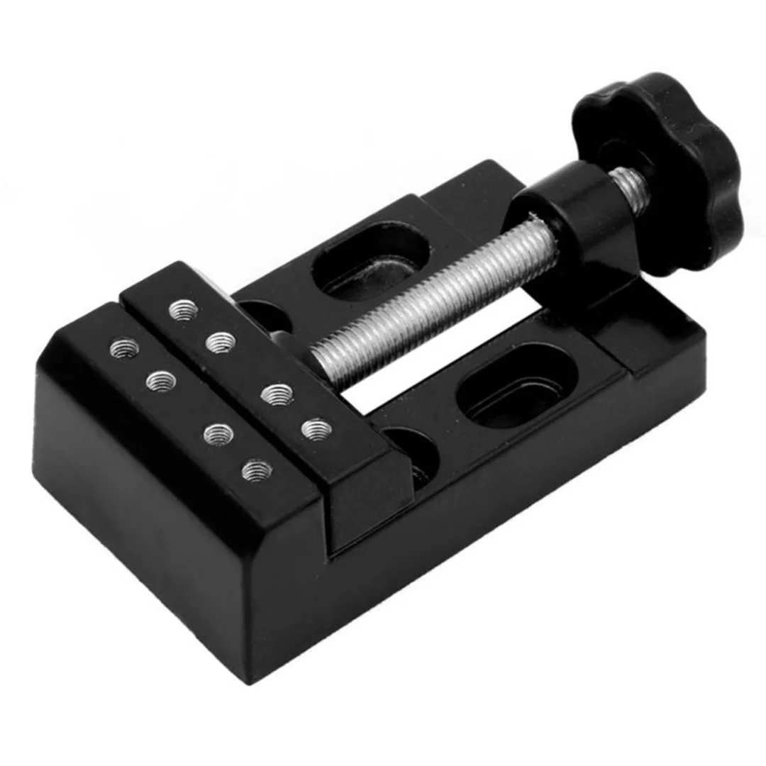 1pc Black Jaw Bench Clamp Mini Drill Press Vice Micro Clip Opening Parallel Table Flat Vise DIY Hand Tools 105 x 55 x 35mm