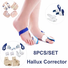 

Durable 8pcs Health Walking Toe Separator Toes Rehabilitation Tool Alignment Foot Care Set
