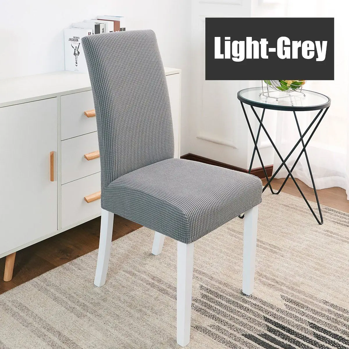 Light Grey Универсальный стрейч мебель чехлы для стульев съемный из Полар-флиса чехлы для стульев чехля для мебели для свадьбы или торжественного случая, Декоративные Сиденье - Цвет: Light Grey