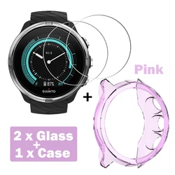Premium Protective Bundle: 2 - in - 1 Case with Tempered Glass - Suunto 9 (PURPLE)