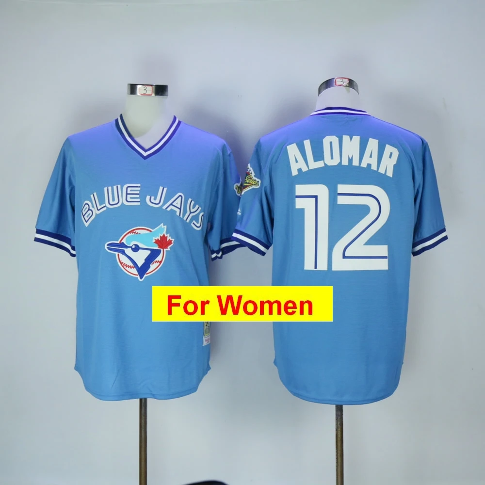 Женщины Toronto rovo Alomar Джош Дональдсон Маркус стровумен Джо Картер Кевин Pillar FLEX& Cool базовый игрок Джерси - Цвет: Серебристый