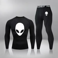 Men Ski Clothing Underwear  2 Sets Quick Drying Moisture Absorbent Elastic Male Panties Tights Underwear Warm Compression Sport 2