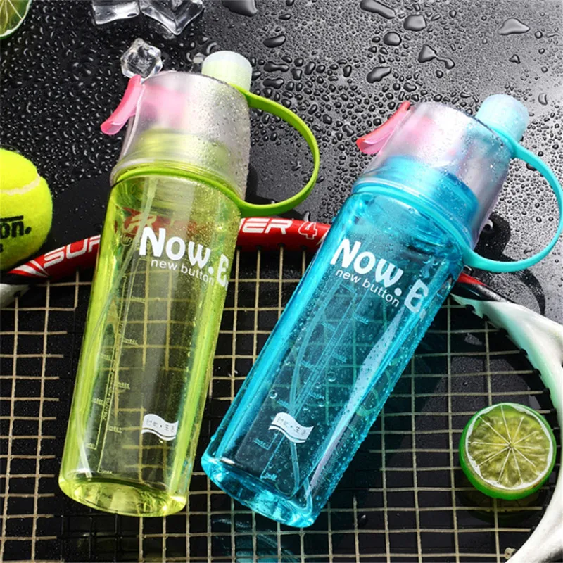 Spray Sports Water Bottle Kettle BPA Free Leak-proof Hiking Portable Bottle Bicycle Cycling Outdoor Drinking Bottles 400ML/600ML