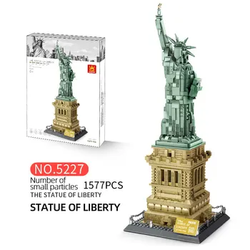 

Building Blocks Diy Building Model Educational Toys Small Particles Building Blocks Landmark Building Statue Of Liberty 5227