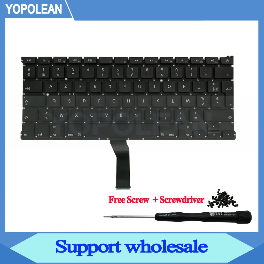 Новая AZERTY клавиатура для Macbook Air 13 &quotA1369 A1466 Французская 2011 2017 лет|Клавиатуры