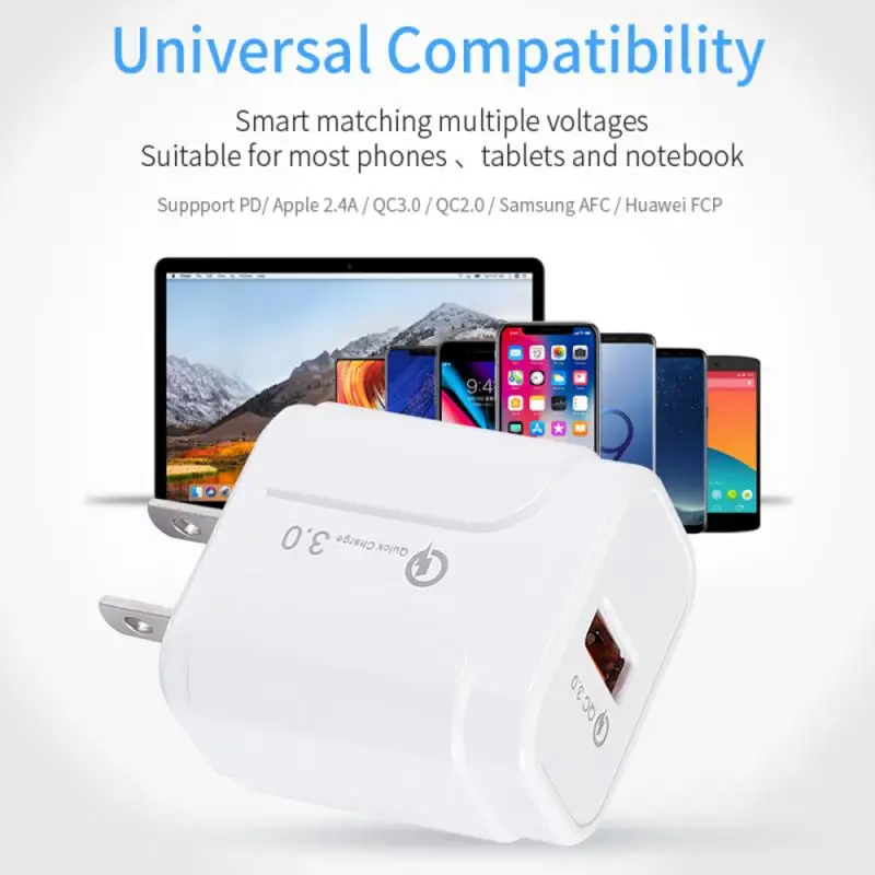 18 Вт Быстрая зарядка 3 0 QC 100 240 в USB зарядное устройство для Xiaomi Redmi Note 9 8 7 QC3.0