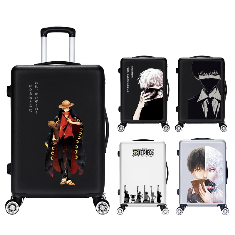 Maleta viaje con dibujos animados hombre y maleta con ruedas giratorias, a la moda, con personalidad, anime - AliExpress Maletas y bolsas