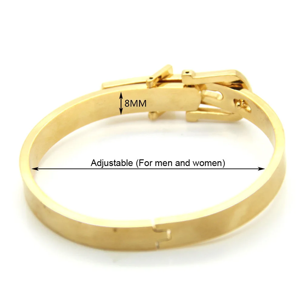 High Quality Men Women Jewelry Bracelet Stainless Steel Belt Bangle Bracelet Men Women Gift - Image 2