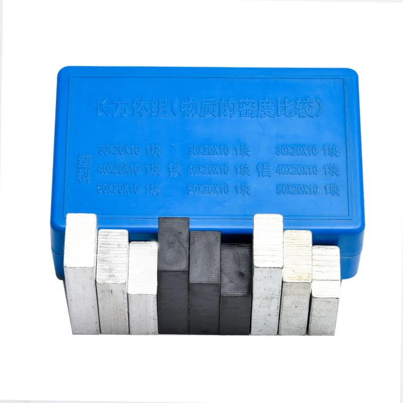 Annadue Set 4 Cubi Per Misura Densità - Rame, Ferro, Alluminio, Legno, Per Esperimenti Scientifici - Foto 3