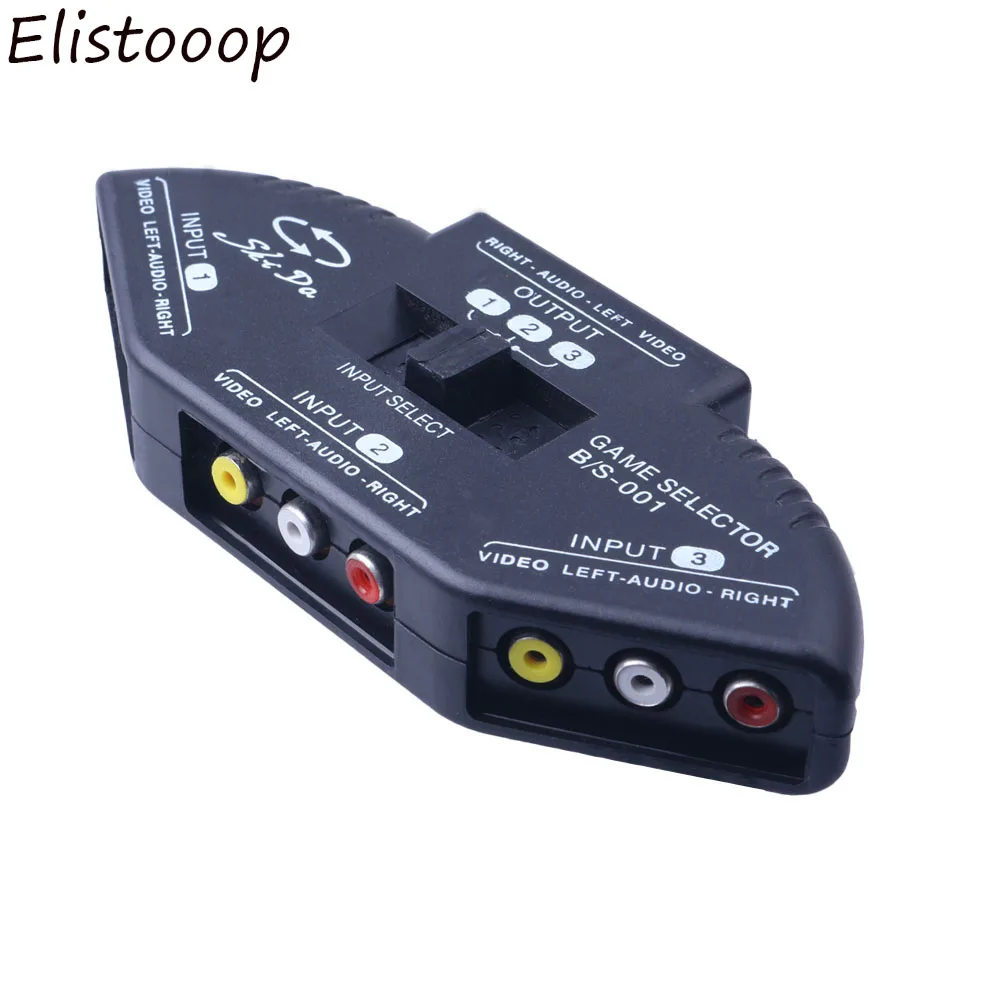 

Universal Selector 3 Ports Switcher 3Fach Audio Video Umschalter Verteiler AV Cinch/RCA Splitter Box Mit Cinchkabel Converter