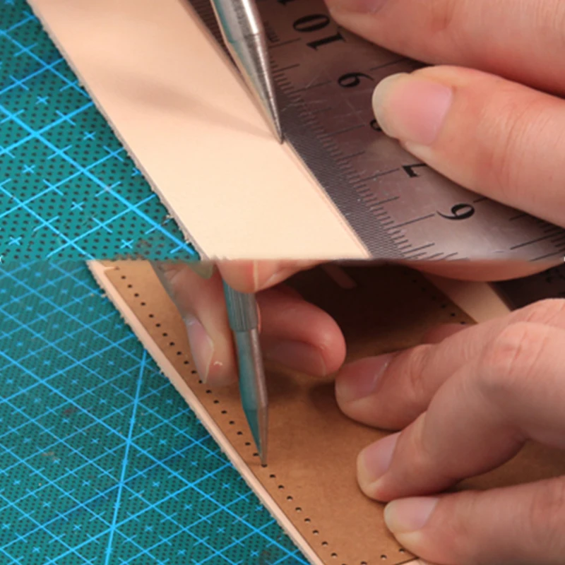 Leather Carving Printing Wiper Glue Stick Stainless Steel Leather Art Tool Paint Stylus Line Pen Leathercraft Tools