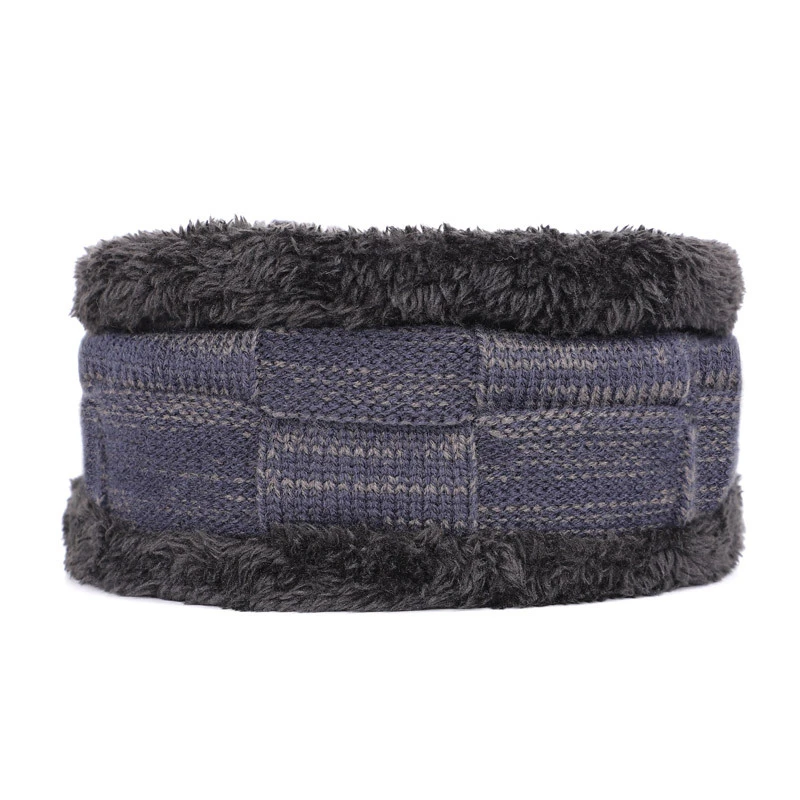 style3 scarf navy Комплект из 2 предметов, зимняя шапочка-шарф, теплая вязаная шапка, толстая вязаная шапка с черепом для мужчин и женщин, зимняя шапка унисекс, вязаная шапка s, 12 цветов - Цвет: style3 scarf navy