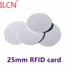 125 кГц ID брелок метки стикер EM4100 Монета тег водонепроницаемый клей EM4100 RFID карта контроля доступа 25 мм 10 шт Быстрая