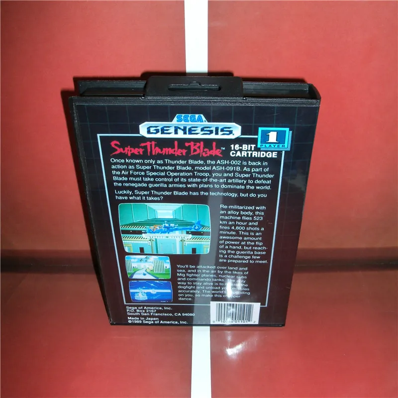 Чехол Super Thunder Blade US с коробкой и руководством для игровой консоли sega Megadrive Genesis 16 bit MD card
