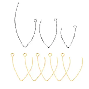 

Fostfo 50pcs/lot stainless steel V-shaped earring hook French ear line ear hook earring accessories DIY earrings handmade