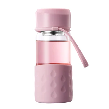 

Outdoor Cute Creative Glass Bottle Transparent Reusable Heat Resistant Glass Cup Portable Simple Kubek Do Kawy Drinkware AD50GC