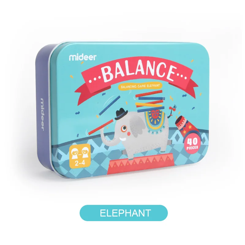 MiDeer, 40 шт., Детские деревянные игрушки, математические игрушки, формы> 3 года, математические подарки, развивающие игрушки для Blance, обучающие игрушки для детей - Цвет: Elephant