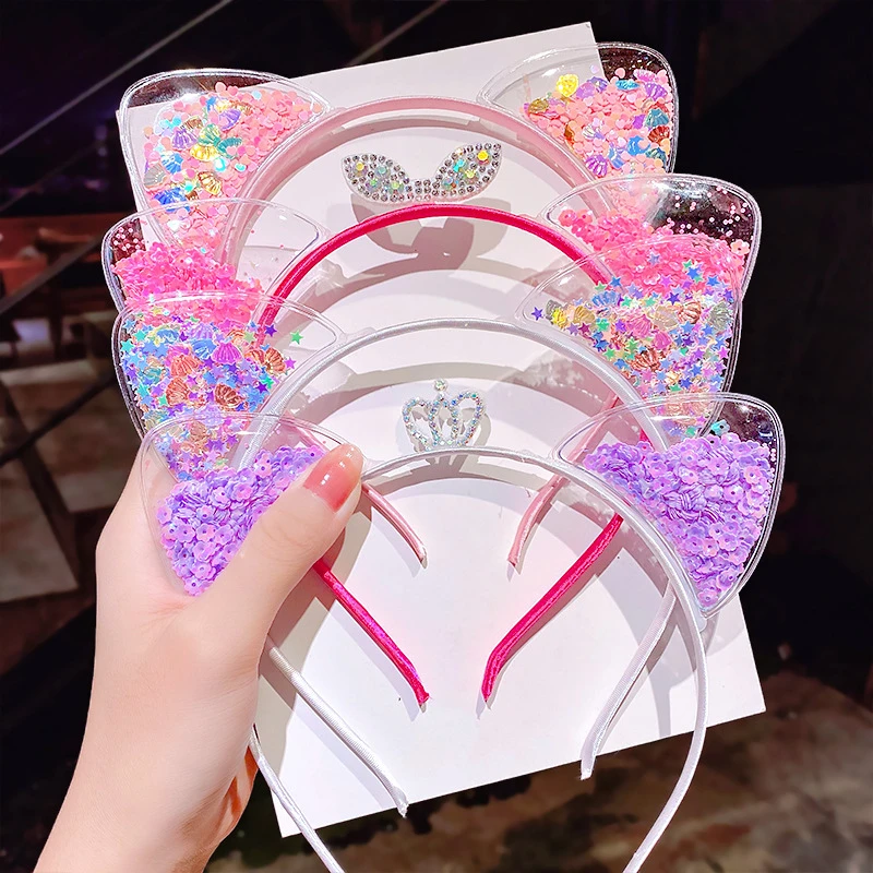 Cute Cat Ears Headband Baby Girls Hairbands Korean Children Princess Accessories