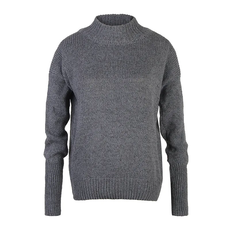 

Fashion Korean Style Women Pullover Sweater Long Sleeve Turtleneck Solid Jumper Ladies Casual Autumn Winter Knitted Streetwear