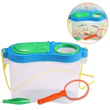 Детская обучающая игрушка для кормления насекомых, экспериментальная коробка для наблюдения за насекомыми, пластиковая коробка для инструментов, набор обучающих экспериментов