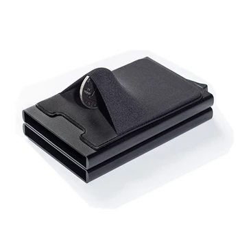 

2020 NEW Aluminum Double Box Credit Card Holders Slim Anti Protect Travel ID Cardholder Women Rfid Wallet Metal Case Porte Carte