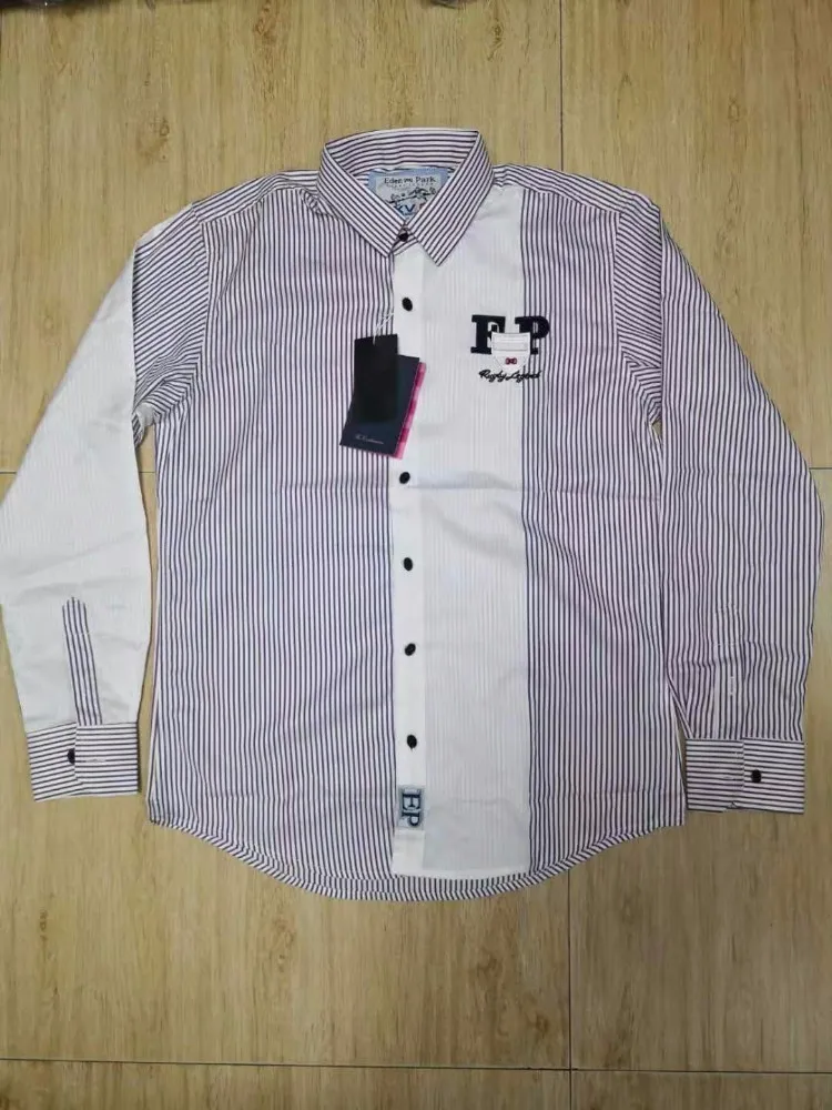 Eden Park Мужская рубашка Новая мода Chemise Homme одежда мужские рубашки с длинным рукавом полосатые повседневные мужские рубашки - Цвет: 2EP527 4