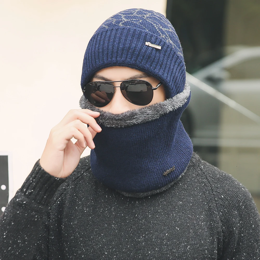 Зимние шапки Skullies Beanies, зимние шапки бини для мужчин и женщин, шерстяной шарф, шапки, Балаклава, маска, шапка, вязаная шапка