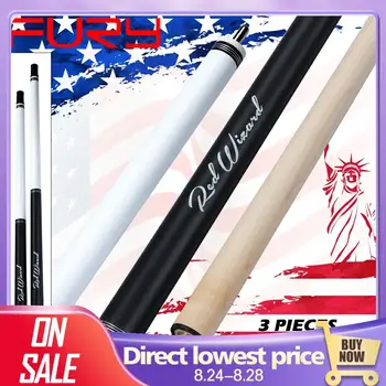 

FURY EA Professional Break Jump Cues 3 Pieces Punch Jump Cue American Quick joint Ash And Maple 2 Options Shaft Black&White