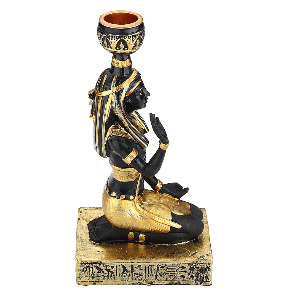 Egyptian Goddess Figurine Candle Holder Candlestick Home Desktop Decor - Image 3