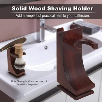 

1PC Wooden Razor Storage Stand Useful Razor Holders Men Shaving Tool Holder Shaver Storage Rack for Home Bathroom