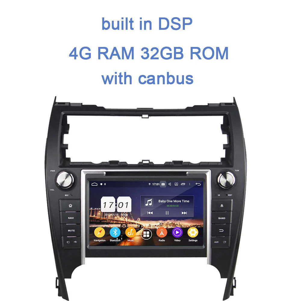 Ips " 2 din Android 9,0 4 Гб ram 64 Гб rom автомобильный dvd-плеер Bluetooth 4,2 для Toyota CAMRY 2012- США Ближний Восток Авторадио gps - Цвет: 4GB 32GB CANBUS