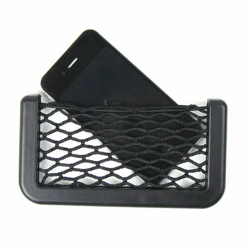 

Universal Small Car Seat Side Back Storage Net Bag String Bag Mesh Pocket Organizer Stick-on for Wallet Phone Net Bag