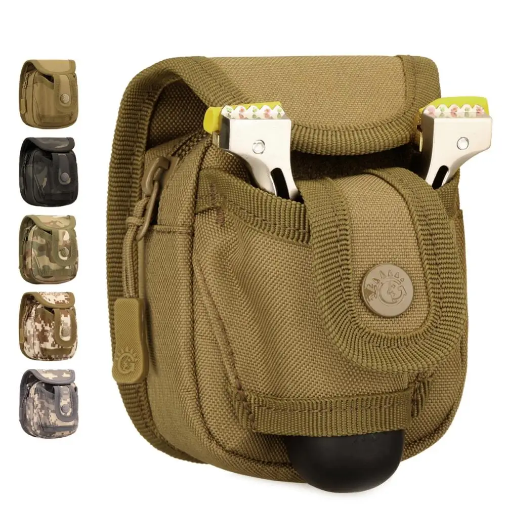 1PC City Jogging Bags Sport Bags Steel Ball Nylon Slingshot Bag Back Through Belt Durable 12cm Outdoor