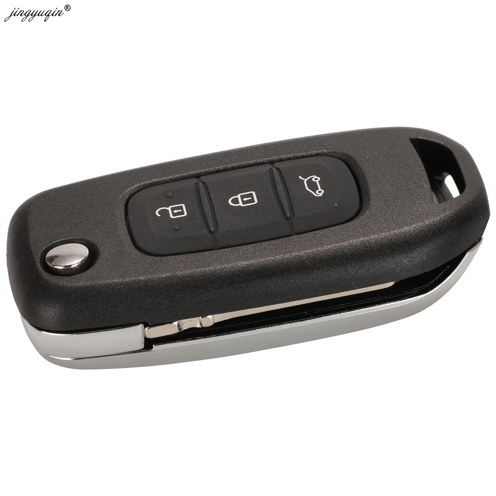 JINGYUQIN 3 BUTTONS FLIP REMOTE KEY PCF7952E 4A CHIP FOR RENAULT KADJAR CAPTUR MEGANE 3 SYMBOL 433MHZ HU138TE VAC102