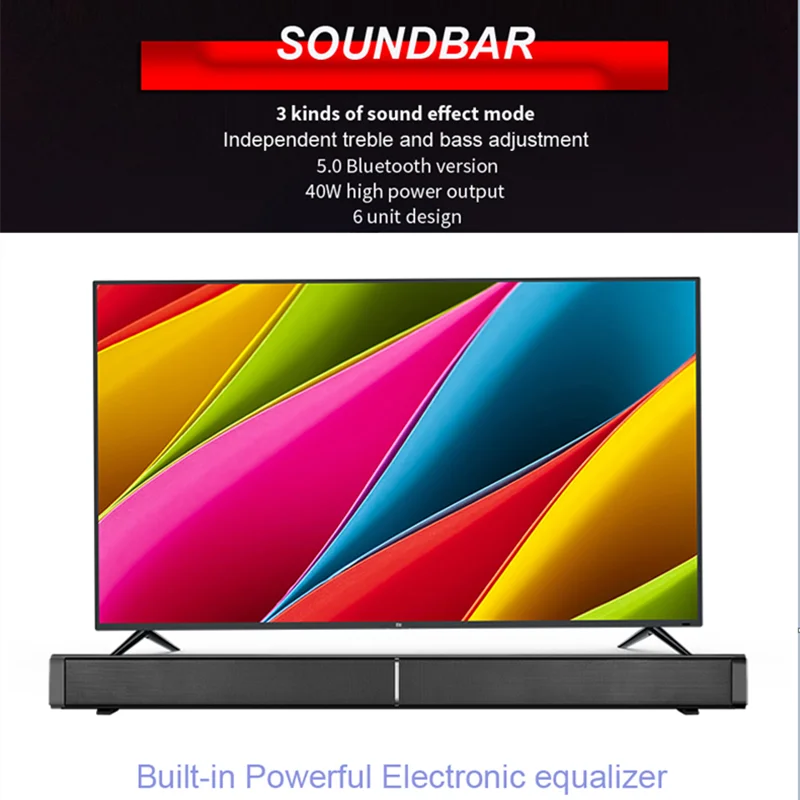Звуковая панель Subwoof Bluetooth динамик домашний ТВ эхо настенный Саундбар u-диск подключаемый динамик настенный пульт дистанционного управления LF03-661
