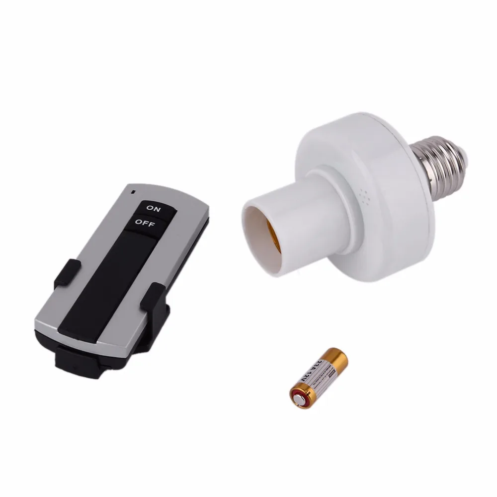 Professional E27 Screw Wireless Remote Control Light Lamp Bulb Holder Bases Cap Socket Switch Lamp Accessories On Off 220V