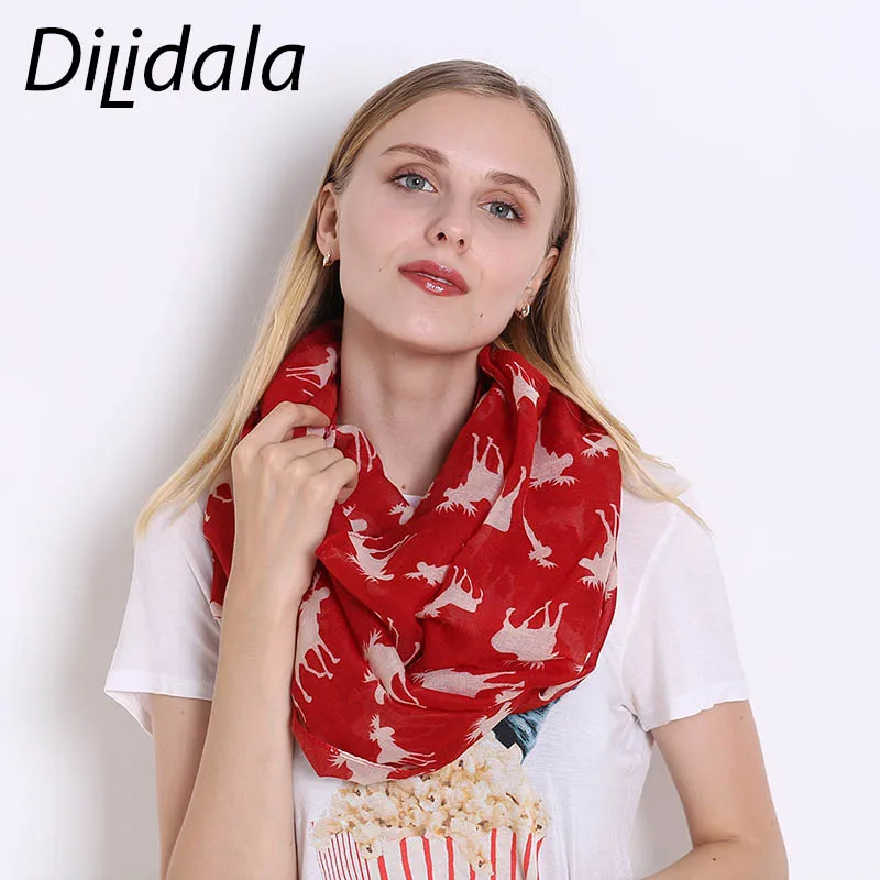 Dilidala одежды для сна с изображением рождественских оленей шарф принтом Bali из