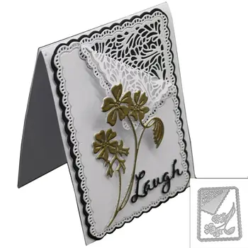 

L-Sunday Crafts Dies Cuts Lace Flower Frame Metal Cutting Dies Scrapbook Embossing Paper Cardmaking Crafts