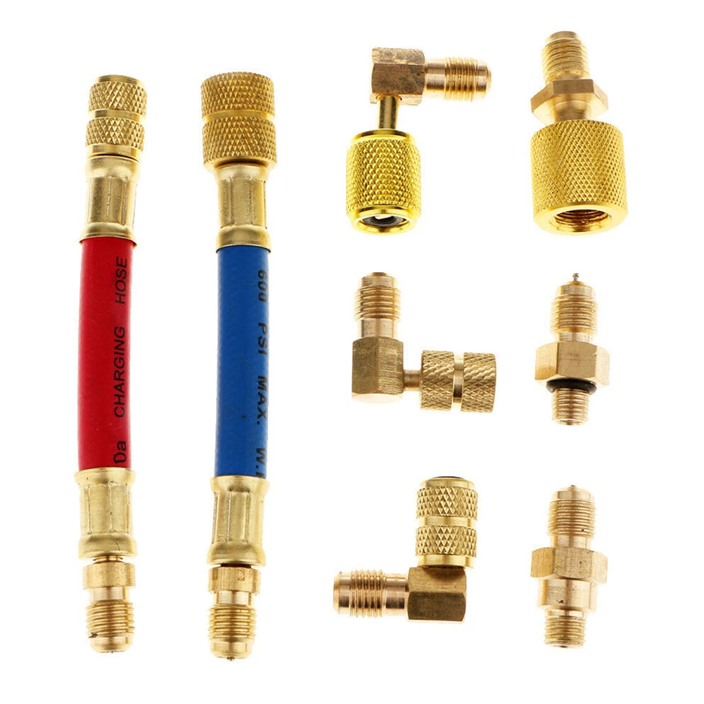 

Portable Tools Lightweight Adapter Set Car Use Automobile Connector For R134A Refrigeration Durable Air Conditioning Coupler