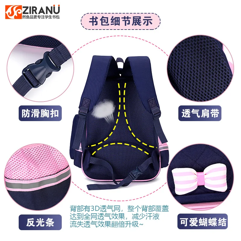 

Schoolbag for Elementary School Students 8-12 a Year of Age Women's Children Backpack 3-5 Grade Girl Backpack 1-3 Grade GIRL'S