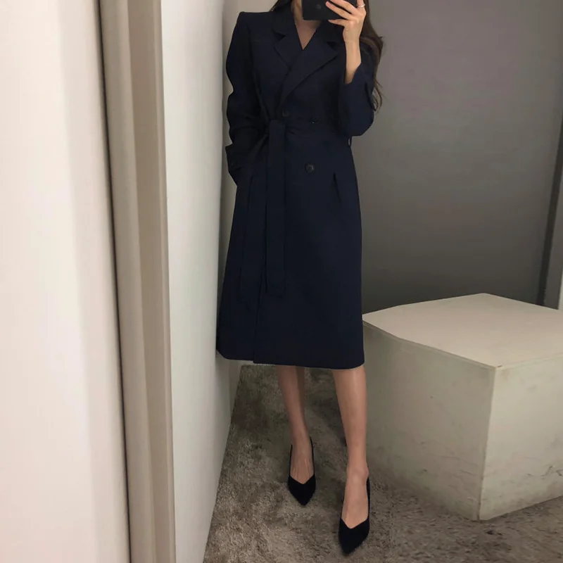 EWQ Large Size Irregular Split Lapel Collar Medium