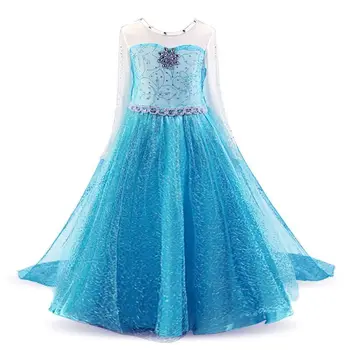 

Dresses Girls Princess Anna Elsa Cosplay Halloween Costume Kid's Party Dress Snow White Kids Girls Clothes 4 6 7 8 9 10 Years