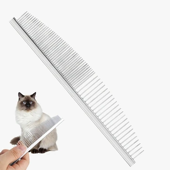 

Metal Comb For Dogs Stainless Steel Pet Dog Cat Pin Comb Hair Brush Hairbrush Flea Comb Dogs Cats Pet Grooming Accessories