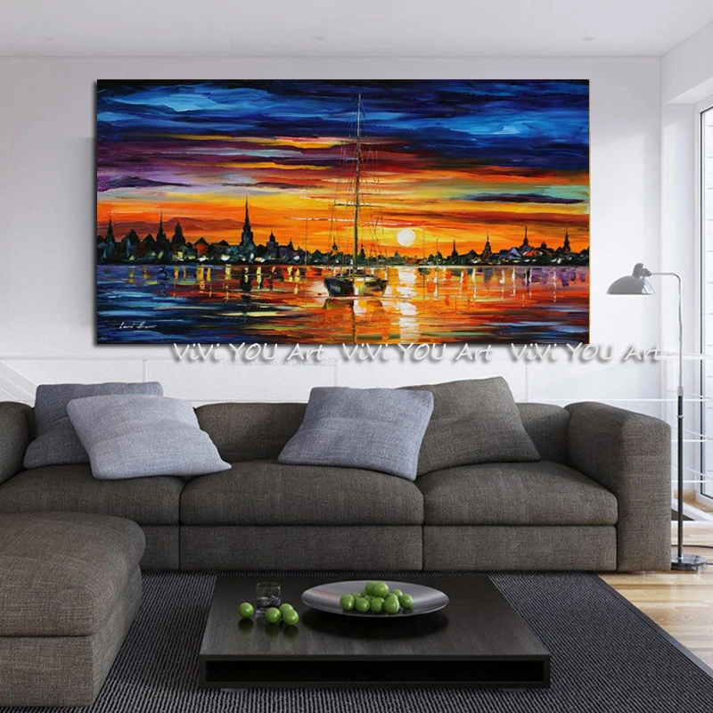 Canvas-Painting-Modern-Palette-Knife-Sea-view-sailboat-Oil-Painting-Wall-Pictures-for-Living-Room-Cuadros (3)