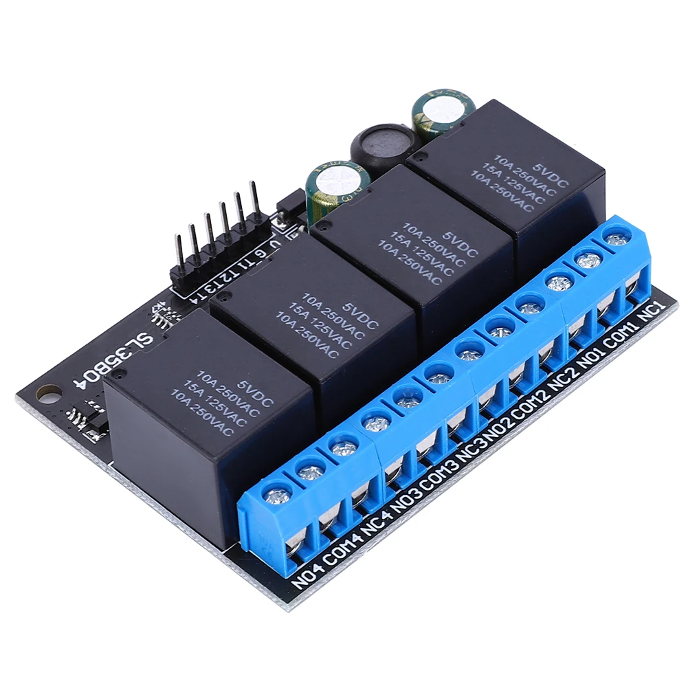 

Relay Module Switc SL35B04 12V 4-Channel Relay Module Bistable Self-Locking Relay Module Low Level Control Switch