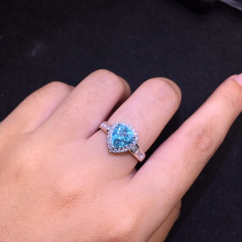 Paraiba турмалиновая подвеска чистый 18 К золото ювелирные изделия Настоящий Параиба драгоценный камень турмалин 1.64ct AGL сертифицированная подвеска ожерелья