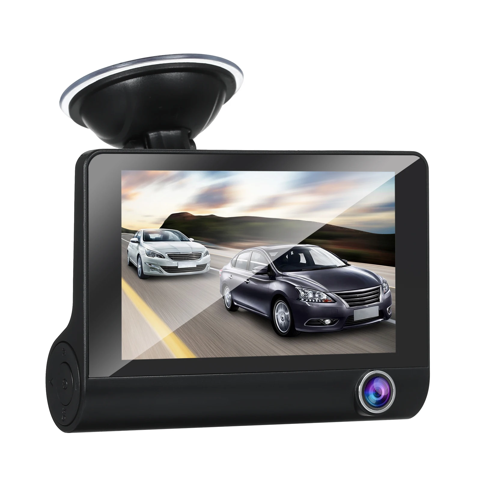 

1080P Full HD Dash Cam with 4 Inch IPS Screen Front and Rear Dual Dash Camera Driving Recorder Wide Angle Vision G-sensor