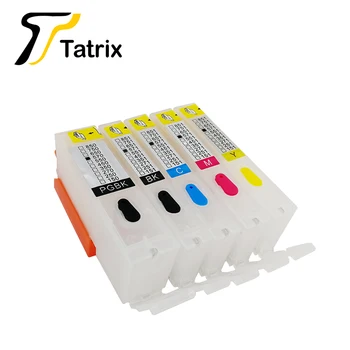 

Tatrix Empty Refillable ink cartridge PGI570 CLI571 For Canon PGI-570 CLI-571 for Canon PIXMA MG5750 MG5751 MG5752 with ARC chip