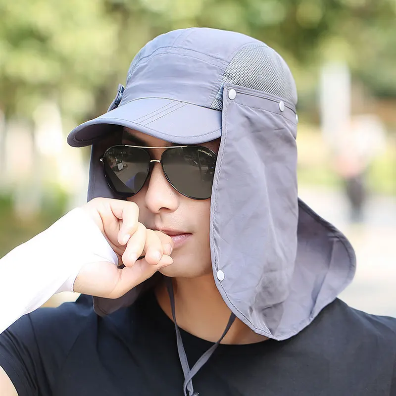 

Hat for Both Men And Women Summer Sun-resistant College Style Foldable Face Covering UV-Protection Sun Hat Mountain Climbing Cyc